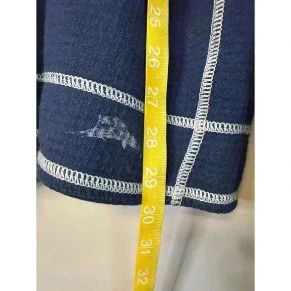 Tommy Bahama Reversible 1/4 Zip Men's Pullover Sz M Blue White Ivory - Picture 3 of 7